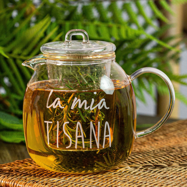 Teiera con infusore in vetro