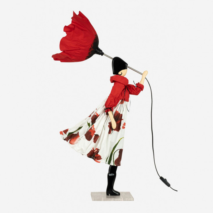 Lampada da tavolo con paralume in tessuto "Little Girl" Rhoeas