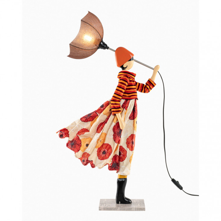 Lampada da tavolo con paralume in tessuto "Little Girl" Shirley