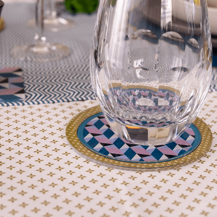 Sottobottiglia rotondo in PMMA dal design moderno con decoro Modern