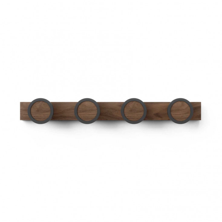 Appendiabiti da parete in stile moderno con 4 pomelli