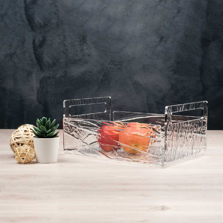Cassetta frutta con struttura in plexiglass dalle linee moderne ed eleganti