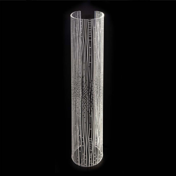Lampada da terra a led struttura in plexiglas dal design moderno Calypso