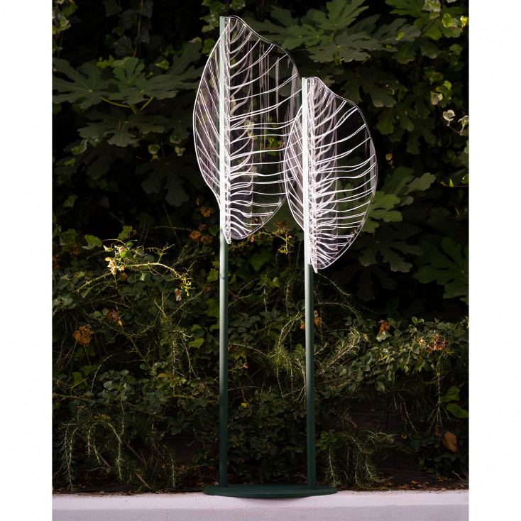Lampada da terra in plexiglass dal design moderno con luce a LED