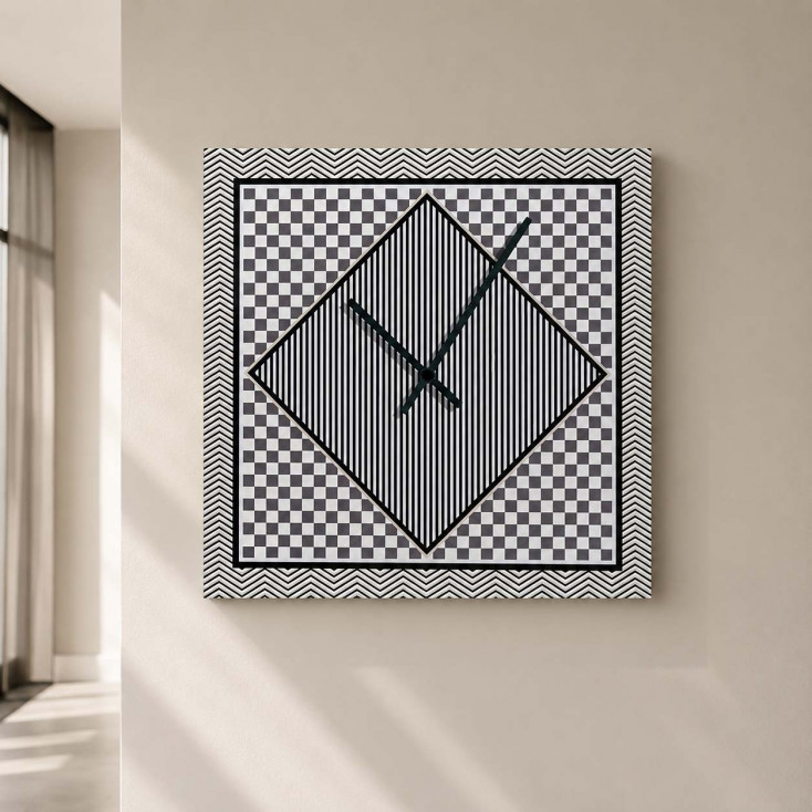 Orologio da parete piccolo dal design moderno in plexiglass con decoro Basic