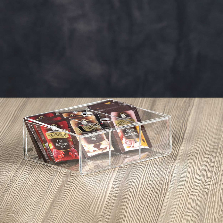 Porta bustine da the con coperchio in plexiglass Only Tea