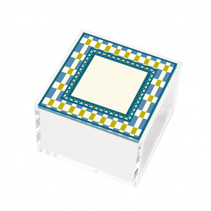Portagioie quadrato piccolo in plexiglass con coperchio