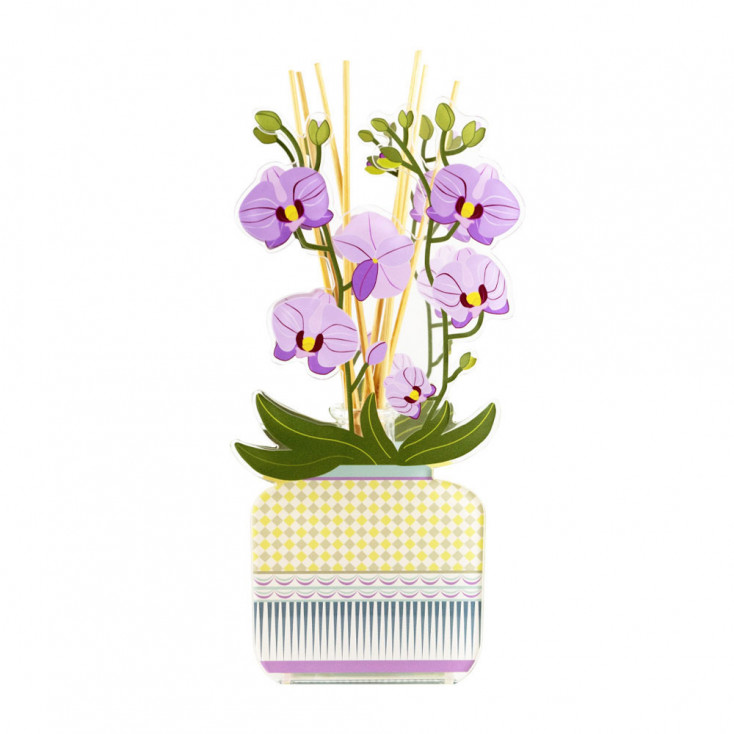 Profumatore per ambiente in plexiglass con bastoncini fragranza inclusa da 100ml