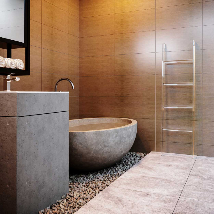 Scaletta grande per asciugamani in plexiglass per bagno "Up&Down"