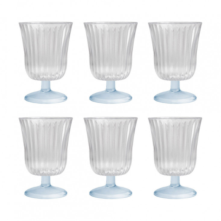 Set 6 bicchieri in plexiglass dalle linee eleganti