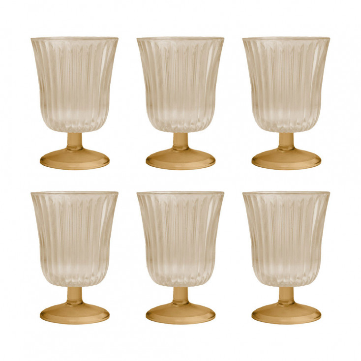 Set 6 bicchieri in plexiglass dalle linee eleganti