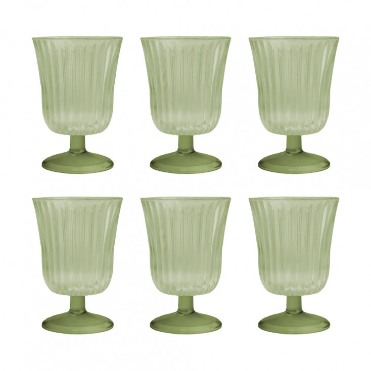 Set 6 bicchieri in plexiglass dalle linee eleganti