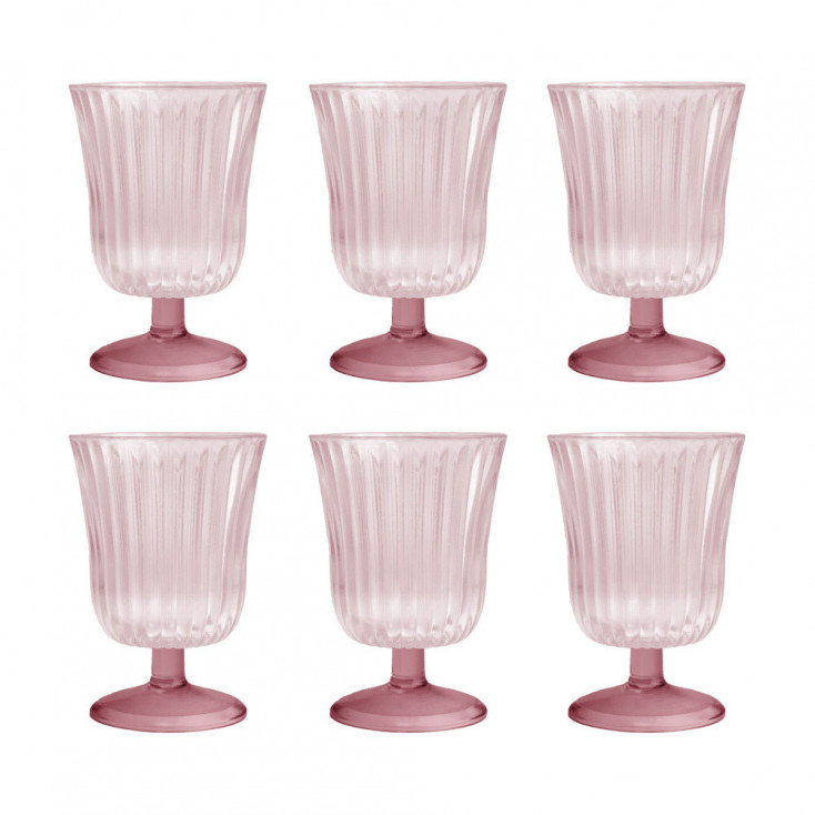 Set 6 bicchieri in plexiglass dalle linee eleganti