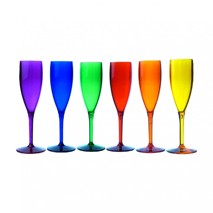Set 6pz Tumbler di bicchieri calice Flut