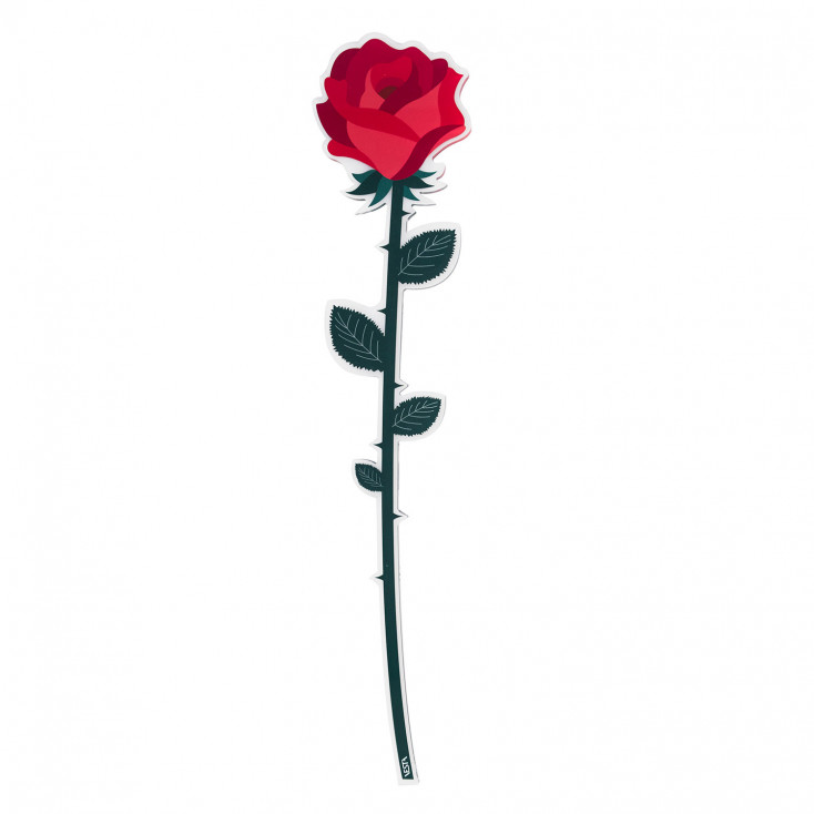 Fiore di rosa in plexiglass per vaso