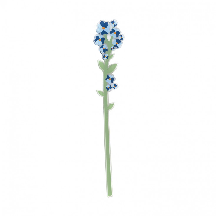 Fiore di nontiscordardime in plexiglass per vaso