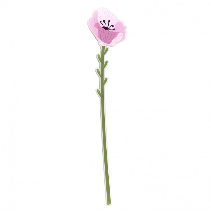 Fiore grande di petunia in plexiglass per vaso