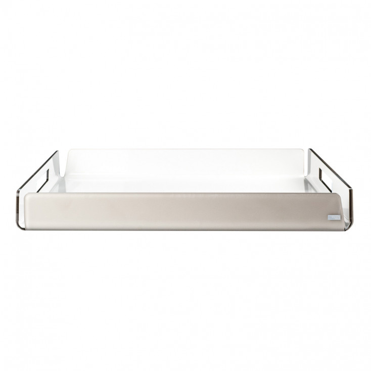 Vassoio quadrato grande in plexiglass dal design moderno ed elegante