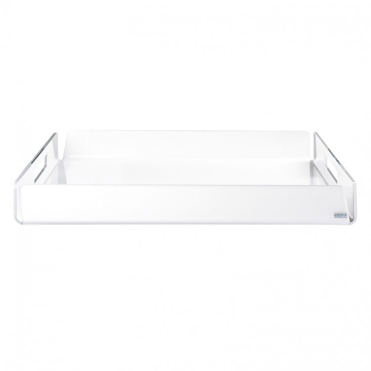 Vassoio quadrato grande in plexiglass dal design moderno ed elegante