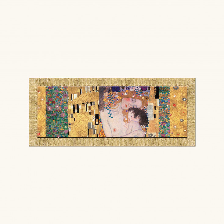 Stampa con cornice in legno decori materici e glitter 153x63