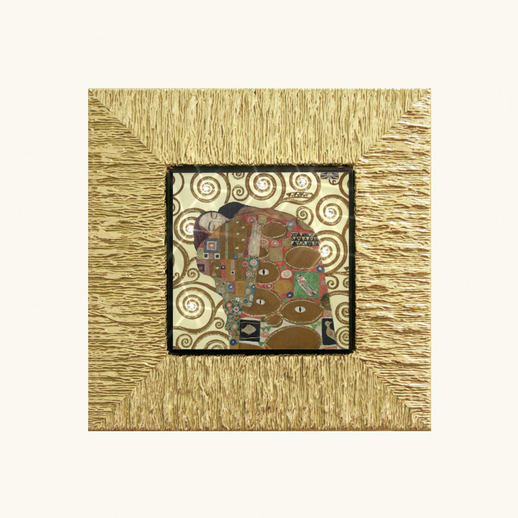 Stampa piccola con cornice in legno dorato "Fulfilment I" 26x26
