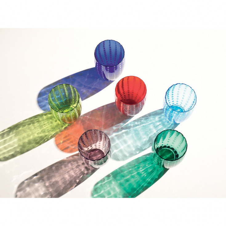 Set 2 pezzi bicchieri per acqua in vetro dal design moderno