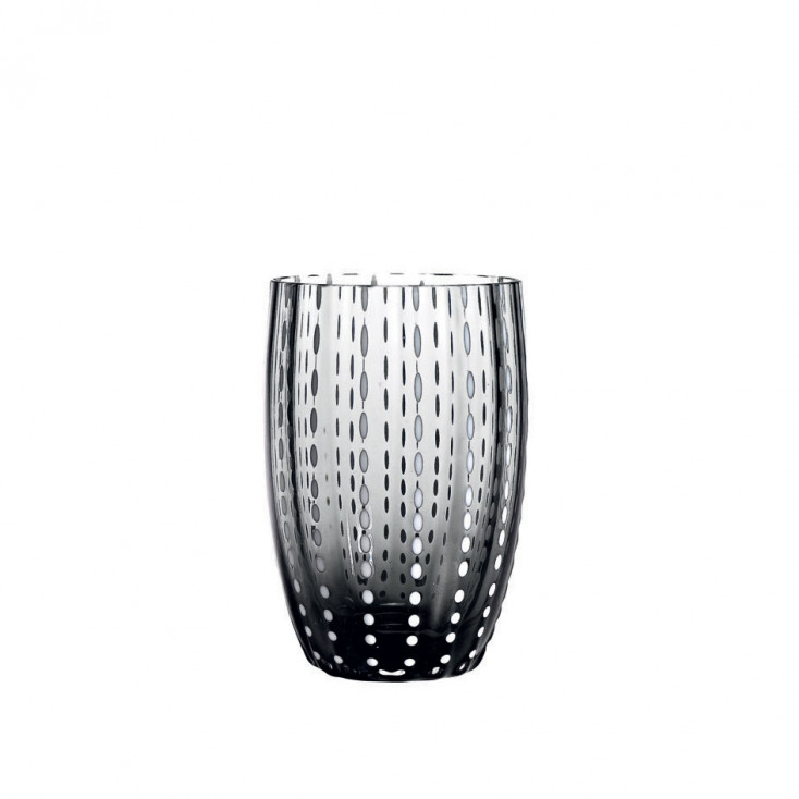 Set 2 pezzi bicchieri per acqua in vetro dal design moderno