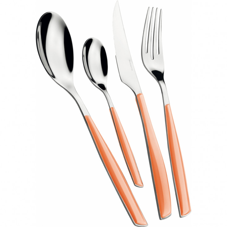 Posate da tavola in acciaio set 24pz linea "Glamour"