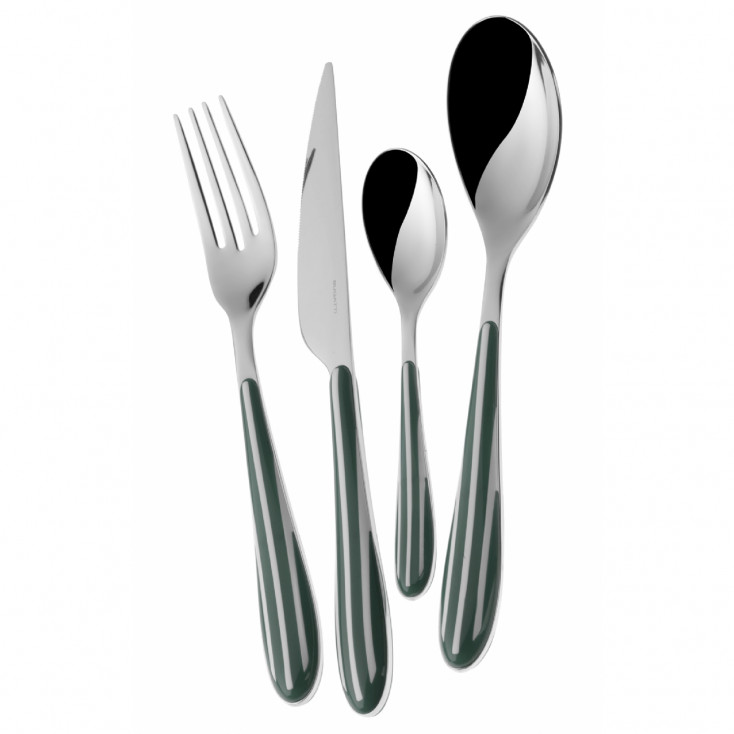 Posate da tavola in acciaio set 24pz linea "Zebra"
