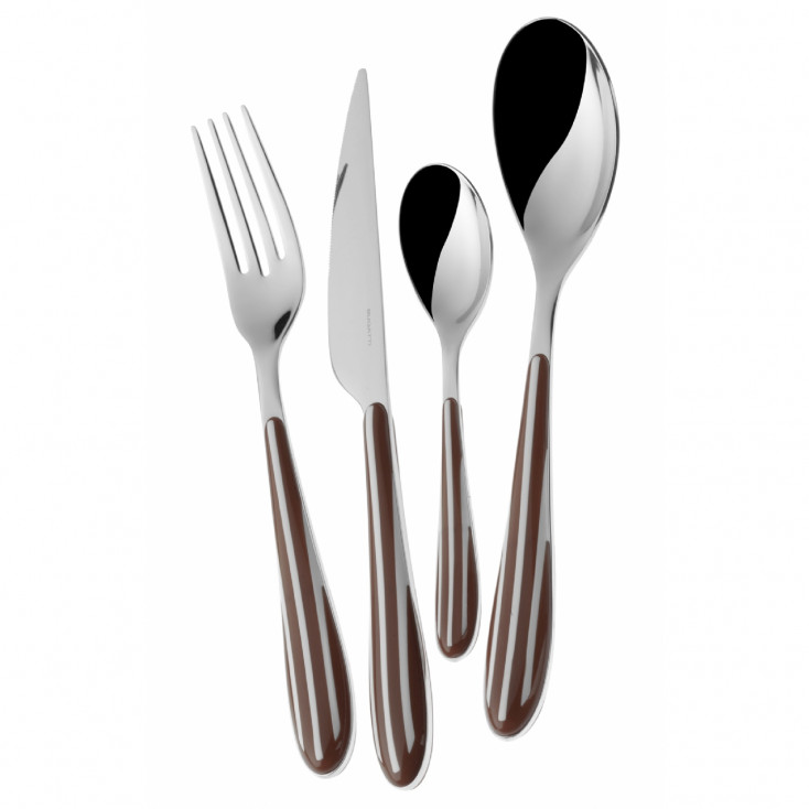 Posate da tavola in acciaio set 24pz linea "Zebra"