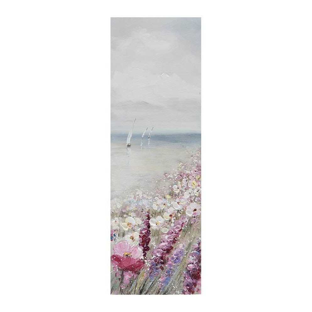 Dipinto A Olio Astratto Fiori Viola | Pittura A Mano Su Tela | Decorazione Murale Per Soggiorno, Camera