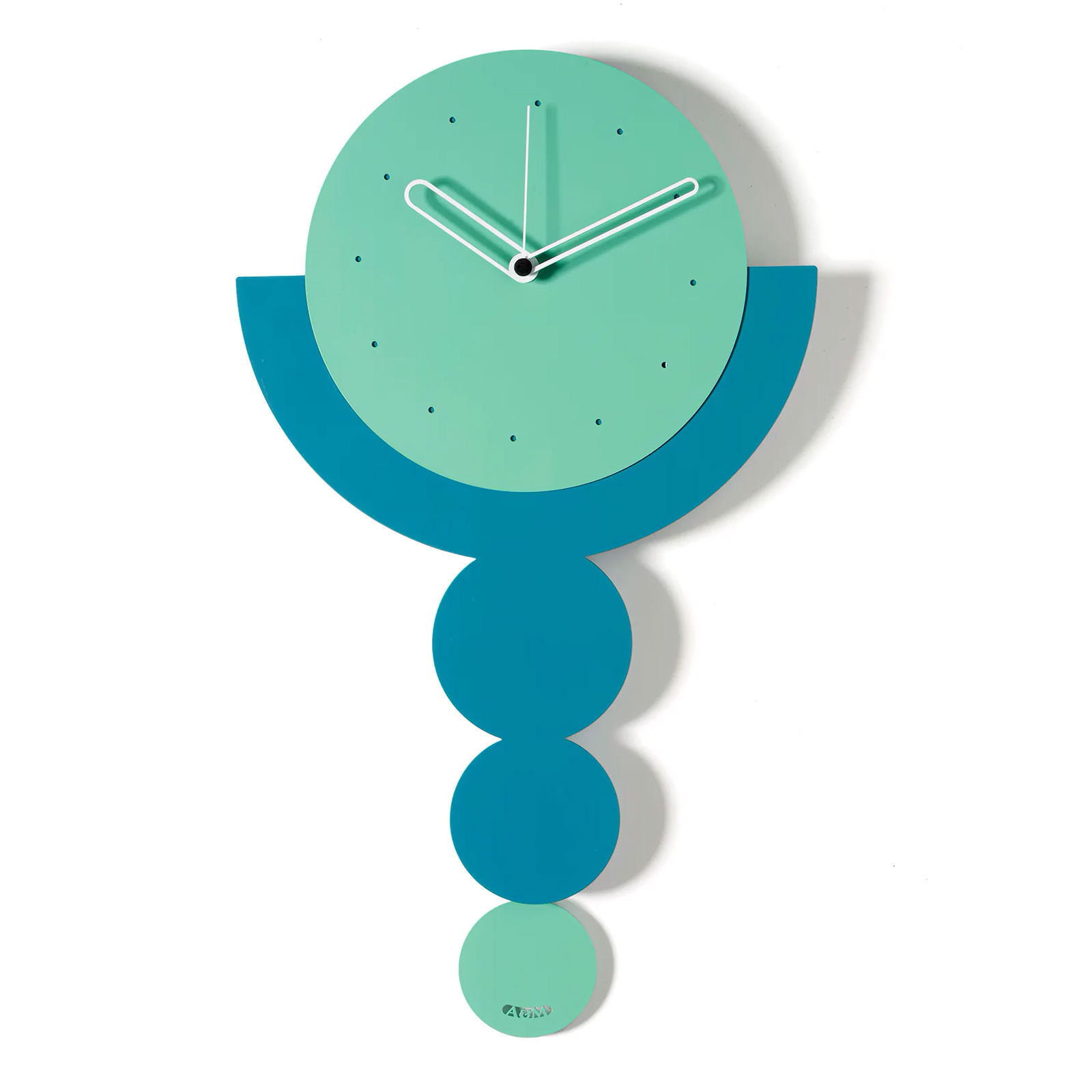 Arti & Mestieri Nuvola Orologio Da Parete A Pendolo 35x35 Cm – Made In Italy – Ferro Avorio E Fango