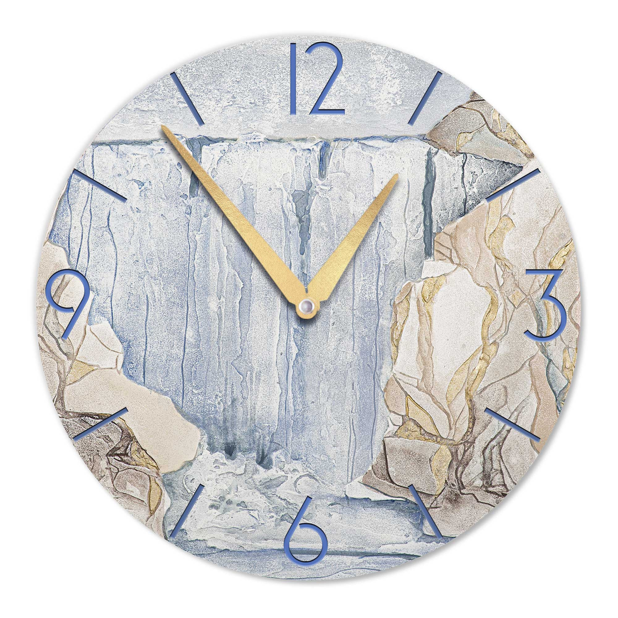Orologio Da Parete Rotondo Mnsruu 24cm, Stile Legno Vecchio Con Pittura A Olio, Silenzioso, Per Soggiorno, Camera, Ufficio