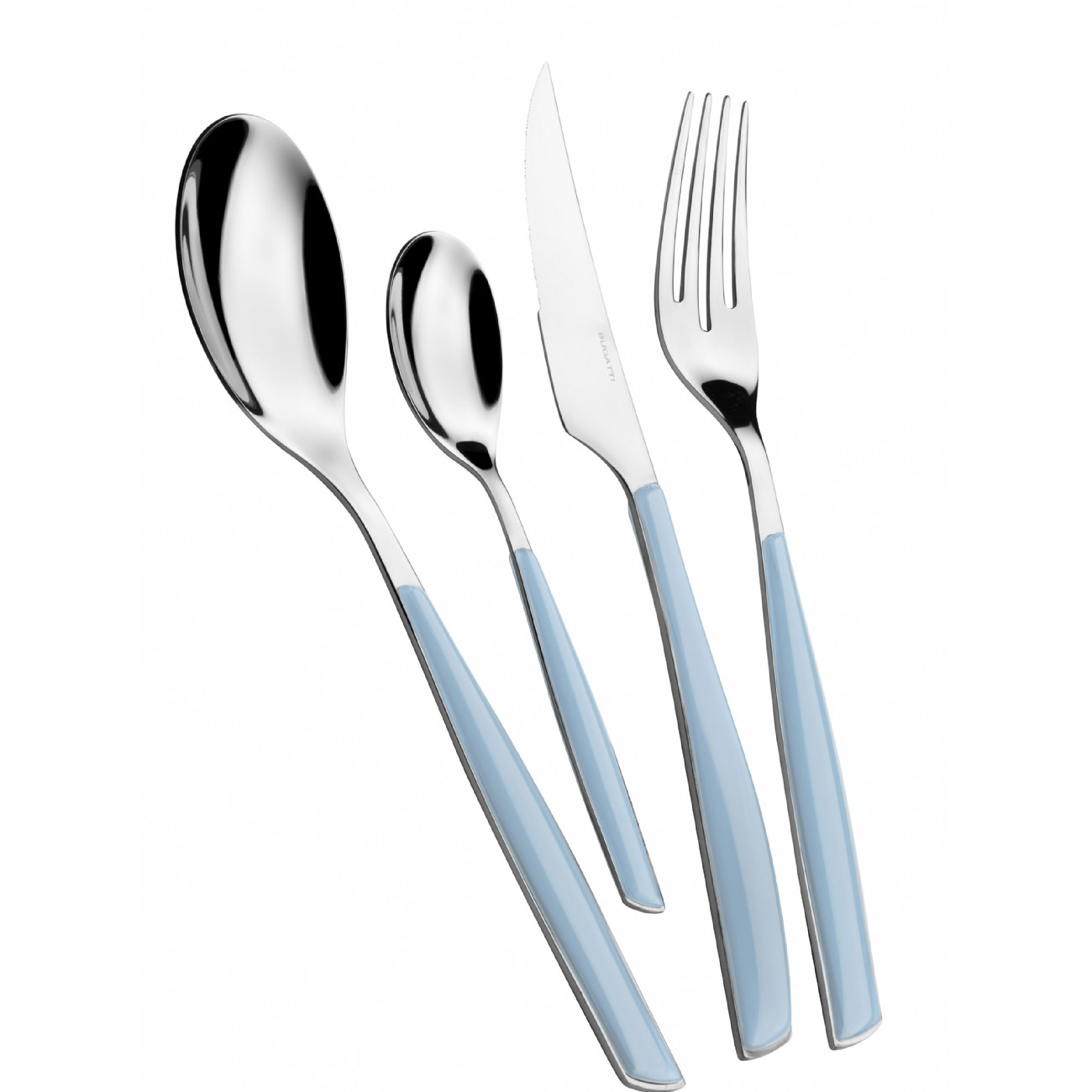 BUGATTI Glamour – Set 6 Spalmatori Piccoli In Acciaio Inox 18/10 – Manico Rosso – Pro-Tech System