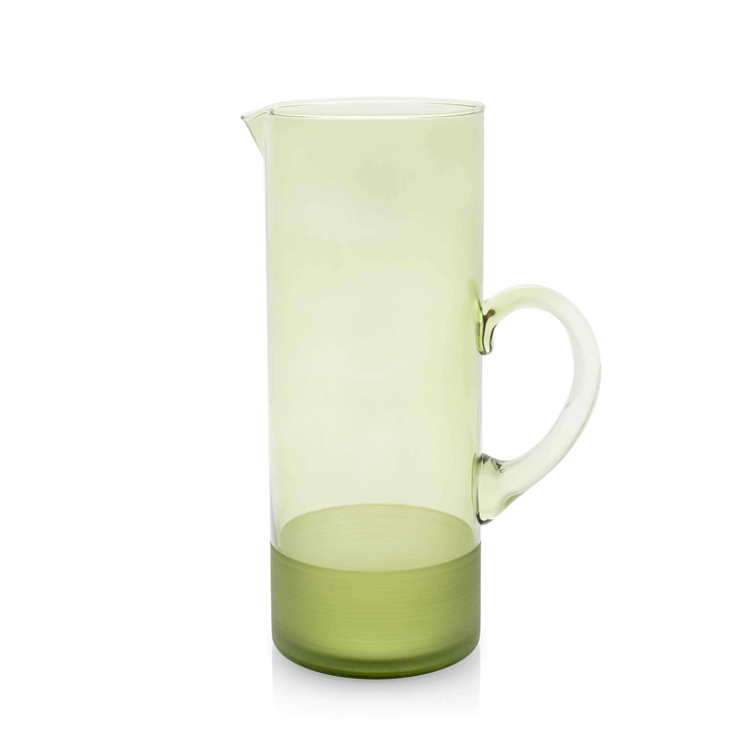 CM Caraffa In Vetro Per Acqua Con Coperchio Colorato - 1,8 Litri, 27,5 Cm - Eleganza Per La Tavola