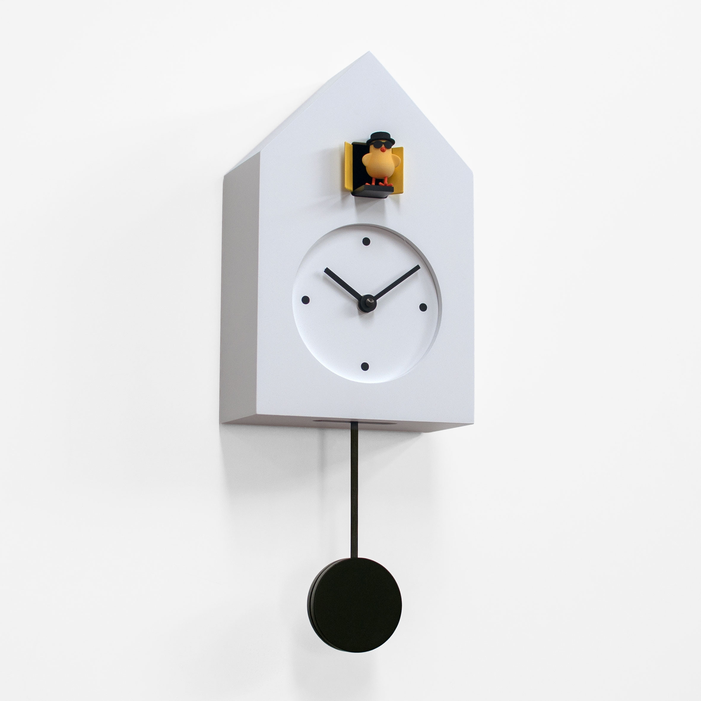 CalleaDesign MIKE OROLOGIO DA PARETE MODERNO LEGNO COLORE ROSSO FUOCO