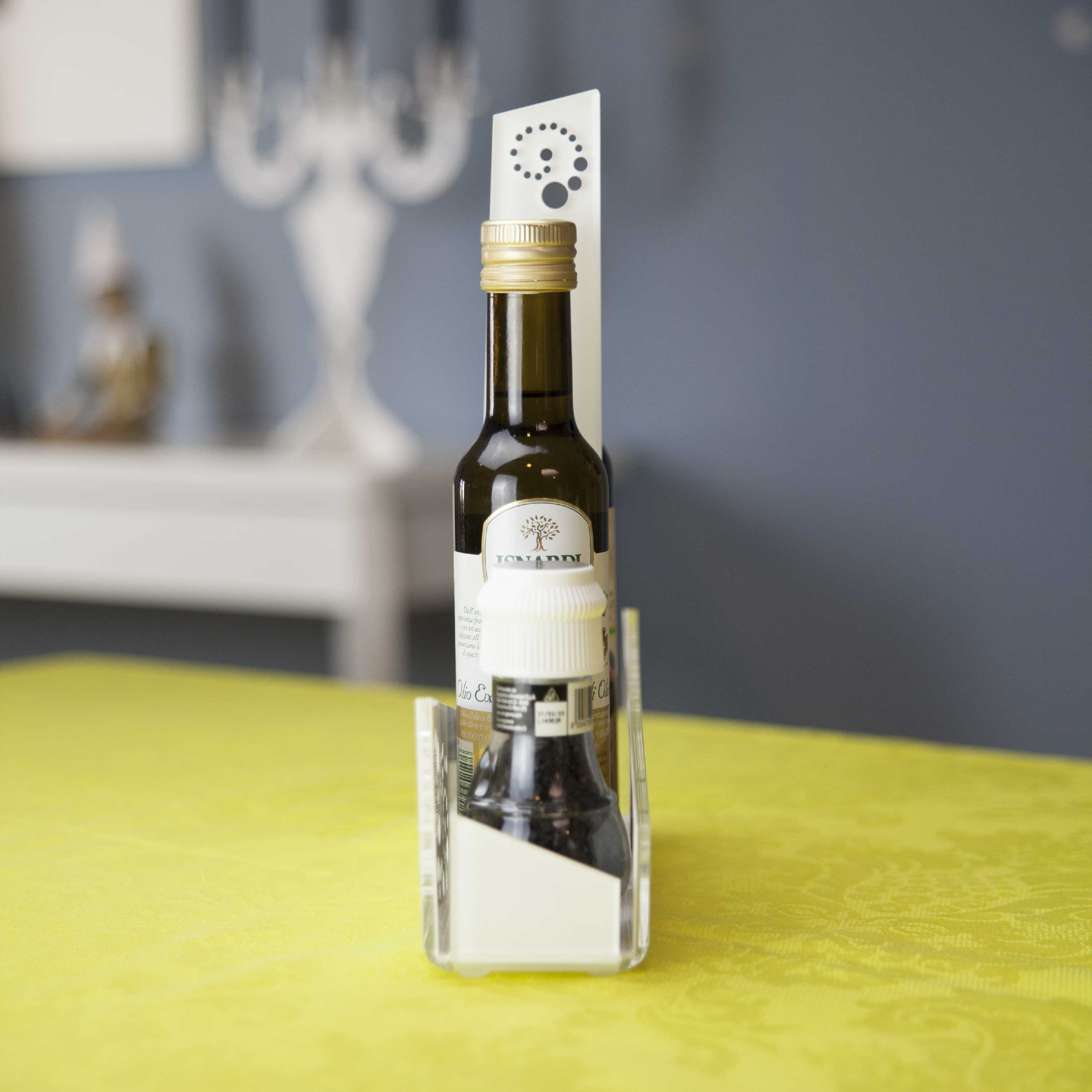 RB - Dispenser di olio e aceto, 2 in 1, per cucina, in vetro, olio e aceto 11 cm A1