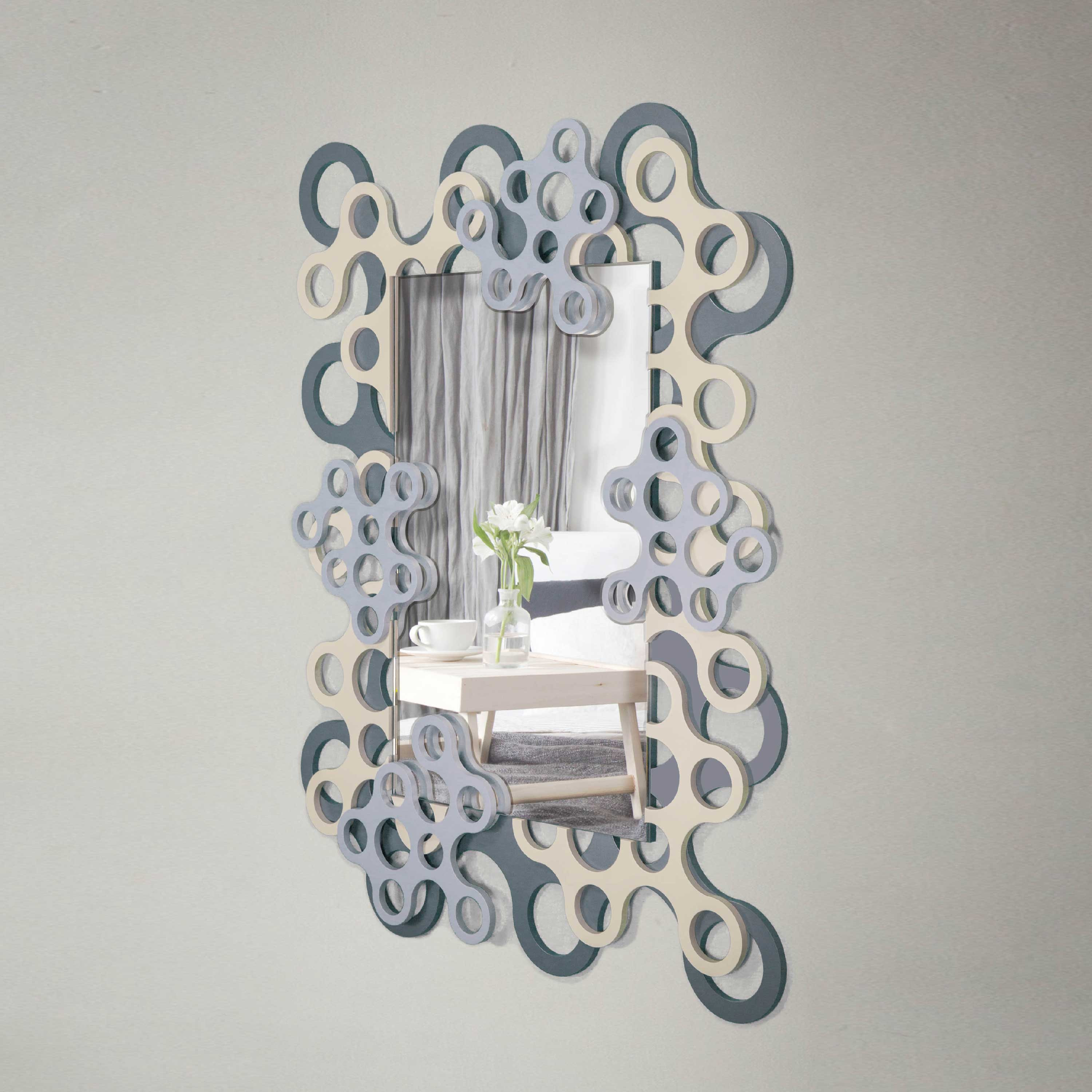 I Dettagli Specchio da parete dal design moderno con cornice in legno ...