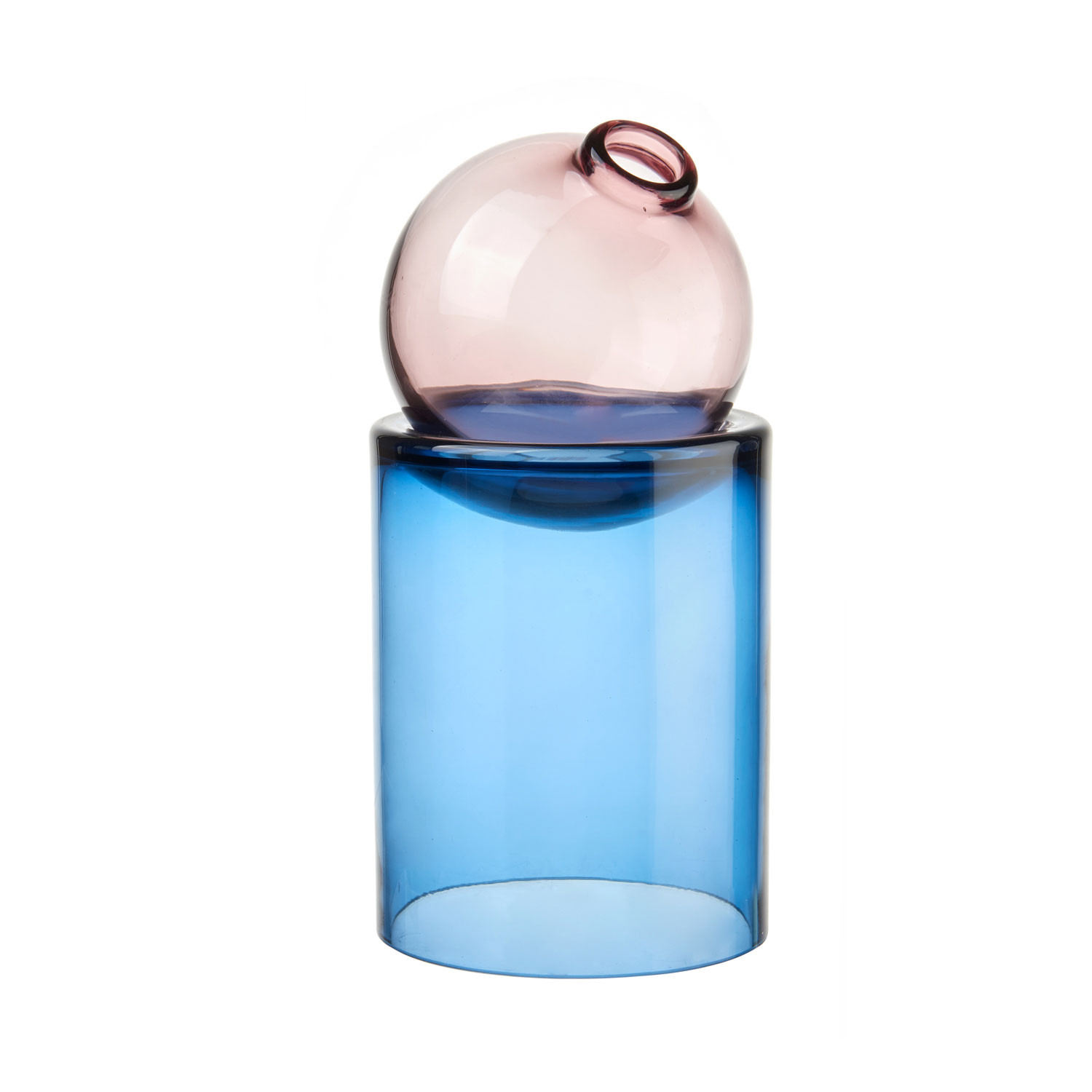 L Oca Nera Vaso Sfera Con Base Alta In Vetro Dal Design Moderno l-oca-nera-vaso-sfera-con-base-alta-in-vetro-dal-design-moderno
