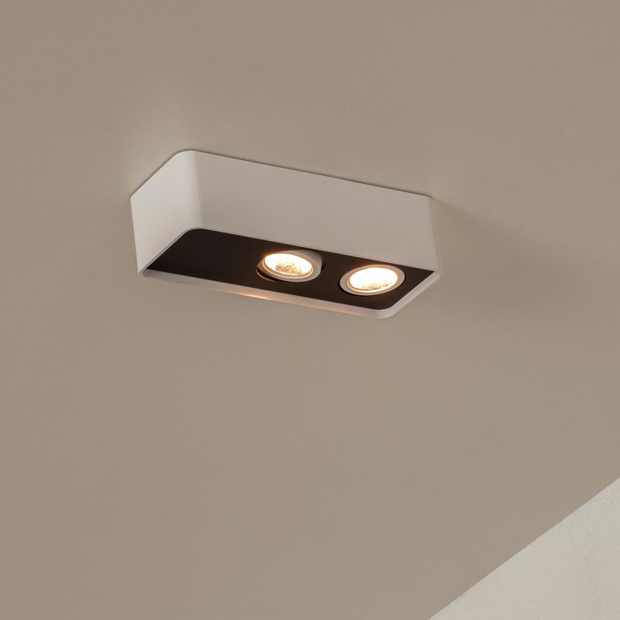 Faretti Led Doppio Lucide Faretto da soffitto in alluminio con doppio LED dimmerabile ...