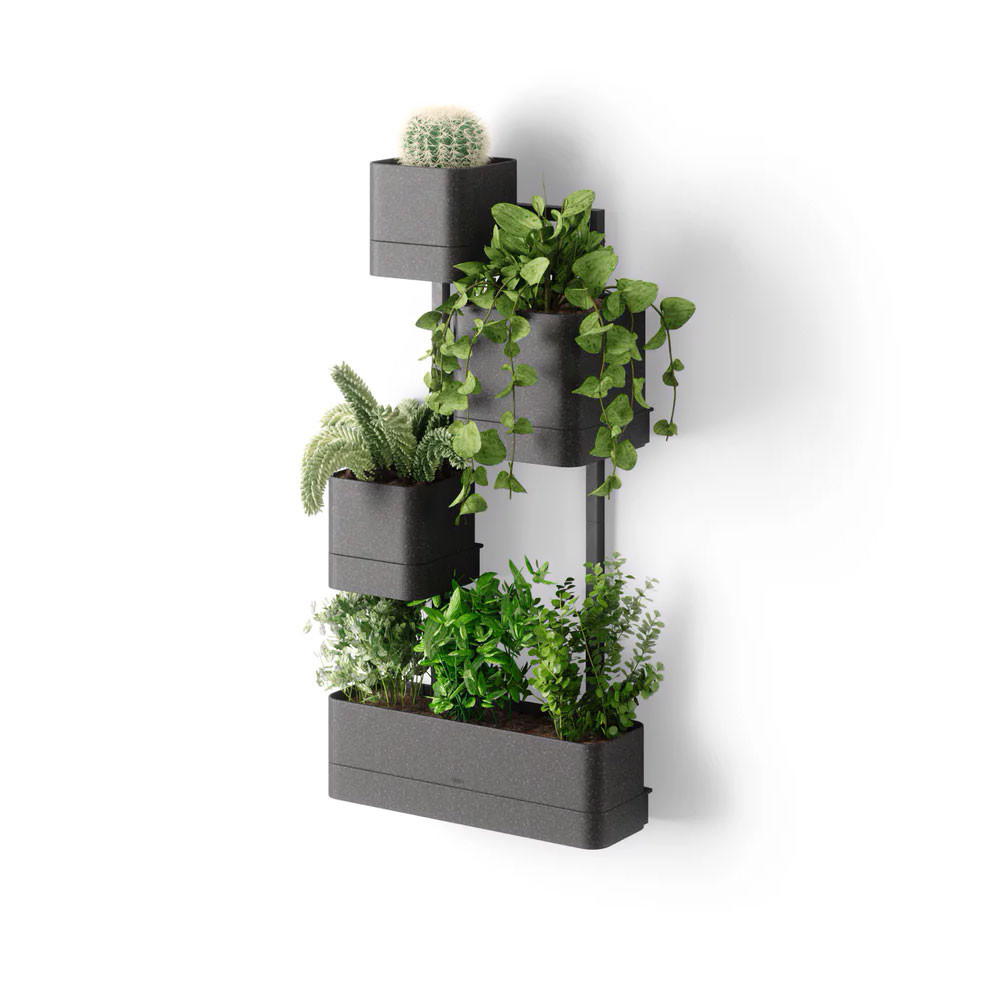 botle Vaso per fiori e orchidee, 255 mm, grigio/mare