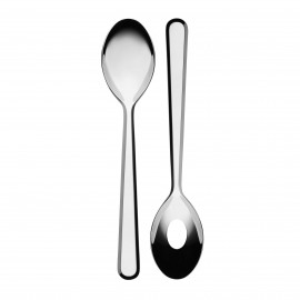  Alessi - Amici - Alessi Set 6 pezzi cucchiaio da tavola in acciaio inossidabile 18/10 - Colore: Acciaio - SKU: BG02/1 