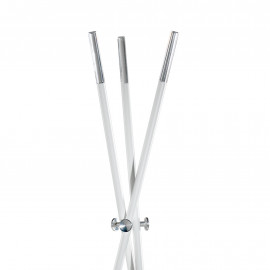  Pezzani - Stilo - Appendiabiti da terra in stile moderno struttura in acciaio verniciato sabbiato - Colore: Bianco - SKU: 0/304#BS 