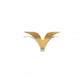  Pezzani - Jonathan - Appendiabiti da parete in acciaio verniciato sabbiato in stile moderno - Colore: Oro - SKU: 0/326#OS 
