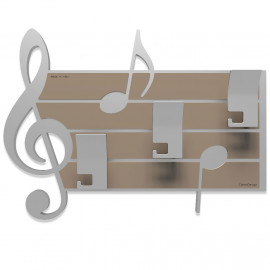  CalleaDesign - Puccini - Appendiabiti da Parete - Colore: Alluminio - SKU: 51-13-3-2 