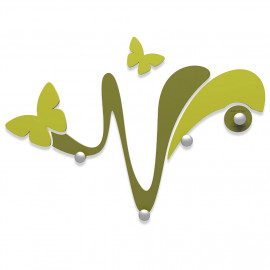 CalleaDesign - Farfalla - Appendiabiti da Parete - Colore: Verde Oliva - SKU: 50-13-1-54 