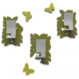  CalleaDesign - Isola delle Farfalle - Appendiabiti da Parete - Colore: Verde Oliva - SKU: 50-13-4-54 