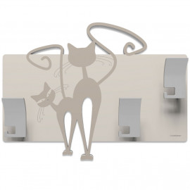  CalleaDesign - Gatti - Appendiabiti da parete - Colore: Tortora - SKU: 53-13-3-13 