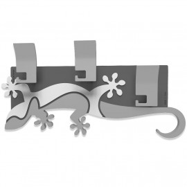 CalleaDesign - Geco Arrampicante - Appendiabiti da parete lineare - Colore: Bianco - SKU: 54-13-2-1 