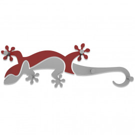  CalleaDesign - Geco Arrampicante - Appendiabiti da parete moderno - Colore: Rubino - SKU: 54-13-1-65 